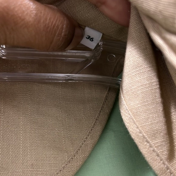 Claudia Pierrot Paris Goji Woven Khaki Tan Trench Coat Sz 36 UK 8 US 4 - Picture 13 of 13